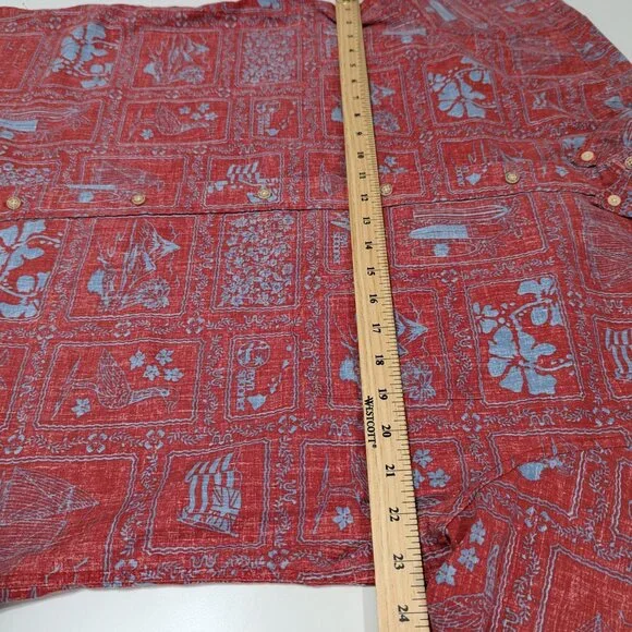 Reyn Spooner Short Sleeve Button Down Hawaiian Shirt 60th anniversary - Size L - Picture 9 of 10